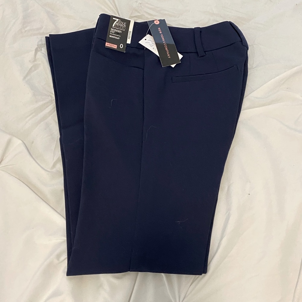 New York & Company Bootcut Navy Pants